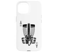 Carcasa para iPhone 15 Ace Disc Golf Player Hole In One - Tarjeta Divertida para Motosierra