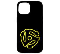 Carcasa para iPhone 15 Adaptador de Disco Vintage de 45 RPM con Eje de música de Vinilo Retro
