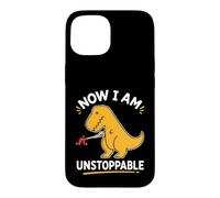 Carcasa para iPhone 15 Ahora Soy imparable Amarillo T Rex Divertido