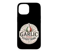 Carcasa para iPhone 15 Ajo sobre Todo Divertido Amante De La Comida Italiana Humor