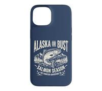Carcasa para iPhone 15 Alaska or Bust Salmon Season Fishing Angler Cool Adventure