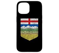 Carcasa para iPhone 15 Alberta Escudo DE Armas Bandera Canadiense Edmonton Calgary