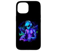 Carcasa para iPhone 15 Alien Cyborg DJ Robot Grabar Techno Música Cool Aliens
