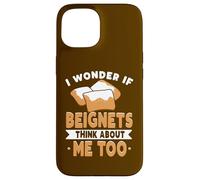 Carcasa para iPhone 15 Amante de Nueva Orleans Me pregunto si Beignets piensan en mí también