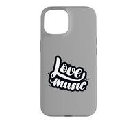 Carcasa para iPhone 15 Amor Música Guión Elegante