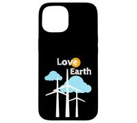 Carcasa para iPhone 15 Amor Tierra Cambio climático Energía renovable Energía eólica