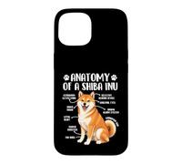 Carcasa para iPhone 15 Anatomía De Un Shiba Inu - Perro Japonés Papá Perro Mamá