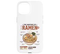 Carcasa para iPhone 15 Anatomía del Ramen Comida Japonesa Retro Gastronomía Estética