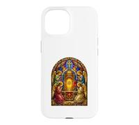 Carcasa para iPhone 15 Ángeles En Sagrado Tabernáculo Catedral Gótica Icono Arte Oración