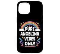 Carcasa para iPhone 15 Angelina Vibes Only Cute Retro Girls Angelina Name