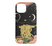 Carcasa para iPhone 15 Anime Cat Ramen Graphic tee, Japanese Kawaii Retro Y2K Manga