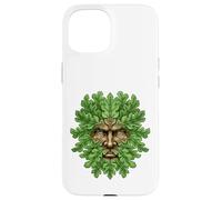 Carcasa para iPhone 15 Antiguo Bosque Cara Pagana Naturaleza Espíritu Celta Popular Regalo