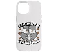 Carcasa para iPhone 15 Anuncio de Embarazo Family of 3" Cute Penguin Baby