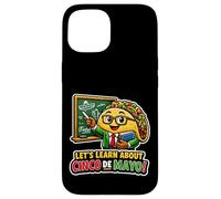 Carcasa para iPhone 15 Aprendamos sobre el Taco Divertido Maestro del Cinco de Mayo