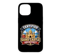 Carcasa para iPhone 15 Arquitecto Certificado Sandcastle Funny Beach Vacation Builder