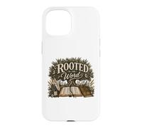 Carcasa para iPhone 15 Arraigado en la Palabra Christian Bible Study Girl Faith Design