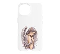 Carcasa para iPhone 15 Arte Ángel Celestial Mujer Mística Alada Fantasía