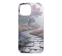 Carcasa para iPhone 15 Arte de Camino Floral del jardín Secreto japonés