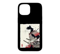 Carcasa para iPhone 15 Arte en Tinta Samurai Cat Warrior Ink Kawaii Anime Cat Samurai