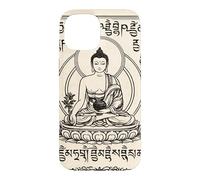 Carcasa para iPhone 15 Arte Vintage de Buda Serene para Meditación y Mindfulness