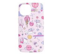 Carcasa para iPhone 15 Astronauta Narval Mapache Unicornio UFO Ciencia ficción Nave Espacial Galaxia