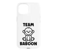 Carcasa para iPhone 15 Baboons Animals Funny Little Baby Monkey Team Baboon