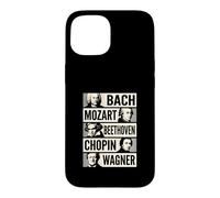 Carcasa para iPhone 15 Bach Mozart Beethoven Chopin Wagner Iconos Clásicos
