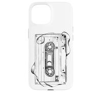 Carcasa para iPhone 15 Back To 80's 90's Mix Tape Music, Sketch Drawing Music Tape