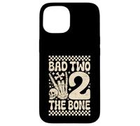 Carcasa para iPhone 15 Bad Two The Bone Funny Pun 2 Años Cumpleaños