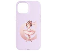 Carcasa para iPhone 15 Bailarina Girl Dancing Name First Letter C Girly Tutu Ballet