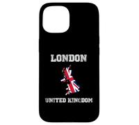Carcasa para iPhone 15 Bandera Envejecida del Reino Unido Orgullo de Londres