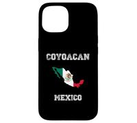 Carcasa para iPhone 15 Bandera Retro de México de Coyoacán