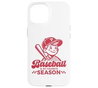 Carcasa para iPhone 15 Baseball Is My Favorite Season - Camiseta Deportiva Divertida para Jugador Retro