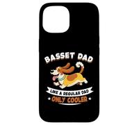 Carcasa para iPhone 15 Basset Dad, Like A Regular Dad Only Cooler - Basset Dog