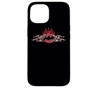 Carcasa para iPhone 15 Batman Steel Flames Logo