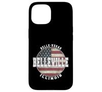 Carcasa para iPhone 15 Belleville Illinois, Bandera Americana Vintage