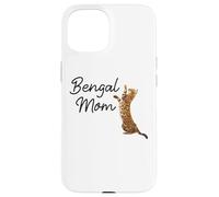 Carcasa para iPhone 15 Bengal Cat Mom I Mama Family Pet Friend for Men Women