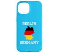 Carcasa para iPhone 15 Berlín Alemania Vintage Alemania Bandera Mapa Diseño