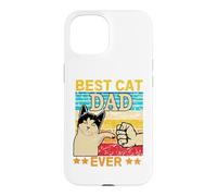 Carcasa para iPhone 15 Best Cat Dad Ever For Dad Grandpa Fathers Day Cat Daddy