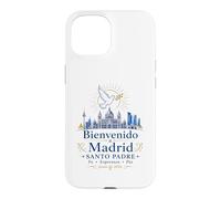 Carcasa para iPhone 15 Bienvenido a Madrid Santo Padre 2026 Paloma de Paz Católico