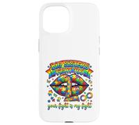 Carcasa para iPhone 15 Big Sisters Fight Too Autism Concientización Puzzle Labios