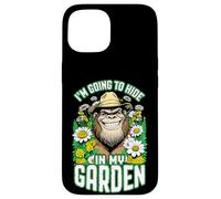 Carcasa para iPhone 15 Bigfoot Gardener Hide In My Garden Flores de jardinería Divertidas