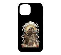 Carcasa para iPhone 15 Bigfoot Rezando Coqueta Católica Sagrada Vintage Rosario Arco
