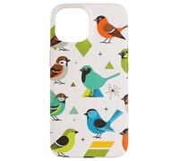 Carcasa para iPhone 15 Bird Art Mid Century Midcentury Retro Atomic Age Space