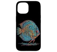 Carcasa para iPhone 15 Blue Discus Fish Acuario Fishkeeper