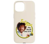 Carcasa para iPhone 15 Bob Ross Just Beat The Devil out of It