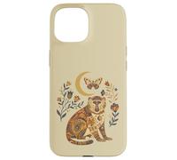 Carcasa para iPhone 15 Boho Celestial Baboon Moon Floral