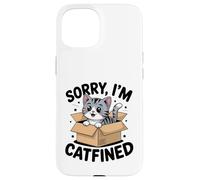Carcasa para iPhone 15 Bonito diseño de Gato juguetón en Caja