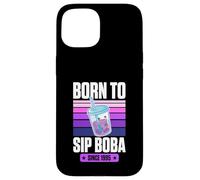 Carcasa para iPhone 15 Born To Beber Boba Since 1995 Bubble Tea Theme Birthday Year