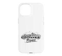 Carcasa para iPhone 15 Bosquejo de Paisaje Urbano del Puente de Carlos de Pr